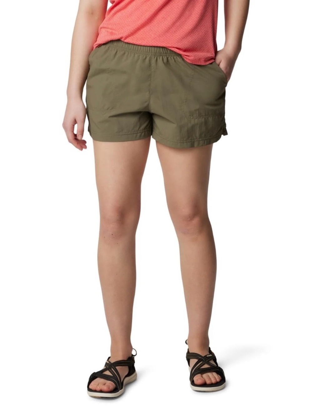 2 Pair Columbia Women's Sandy River Shorts 3” Inseam, Stone Green, City Grey, XL - Picture 2 of 16